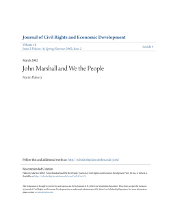 John Marshall and We the People - St. John`s Law Scholarship
