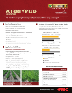 Product Characteristics Application Guidelines Southern Illinois No