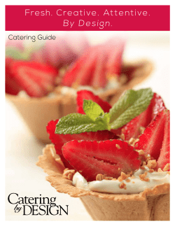 our menu - Catering By Design