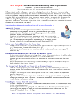 Email Netiquette