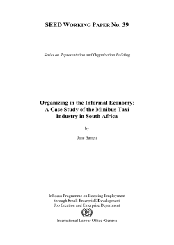 Organizing in the informal economy : a case study of the minibus taxi