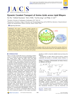 Dynamic Covalent Transport of Amino Acids across Lipid Bilayers