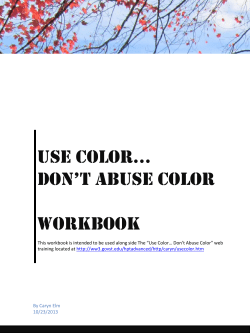 Use Color&hellip; Don`t AbUse Color Workbook