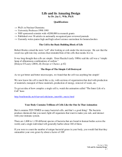 Life and its Amazing Design