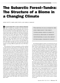 The Subarctic Forest-Tundra: The Structure of a Biome in a