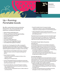 Up + Running: Perishable Goods