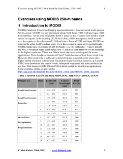 Exercises using MODIS 250-m bands 1 Introduction to