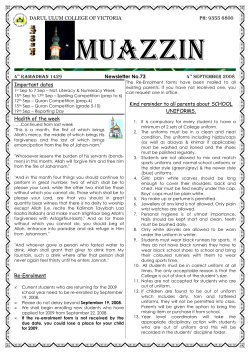 Issue 73 - Darul Ulum College of Victoria