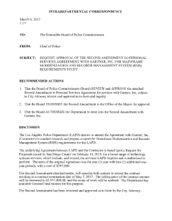 INTRADEPARTMENTAL CORRESPONDENCE March 6, 2015 1.17