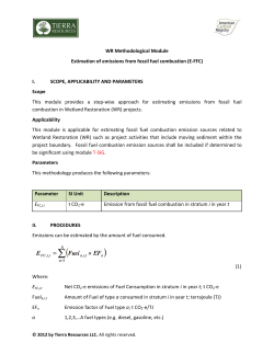 WR Methodological Module Estimation of emissions from fossil fuel