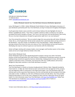 Harbor Wholesale Foods, Taco Time Northwest