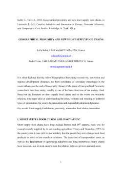 1) une intro sur circuits court