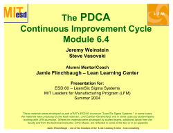 The PDCA Continuous Improvement Cycle