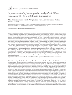Improvement of xylanase production by Penicillium