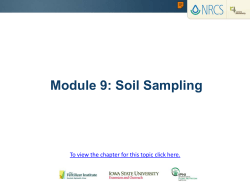 Module 9: Soil Sampling