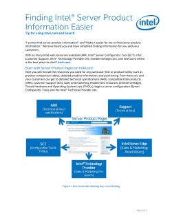 Finding Intel&reg; Server Product Information Easier