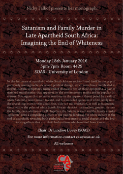 Satanism and Family Murder in Late Apartheid South Africa