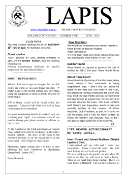 lapis 2011 06 - Northern Districts Lapidary Club