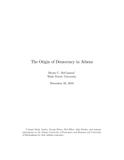 The Origin of Democracy in Athens