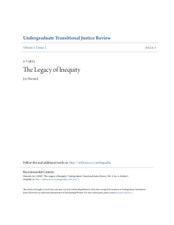 The Legacy of Inequity