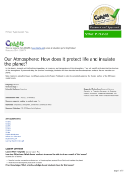 Our Atmosphere: How does it protect life and insulate the