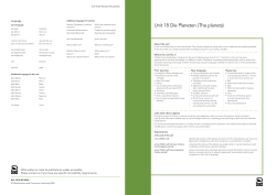 Unit 18 Die Planeten (The planets)