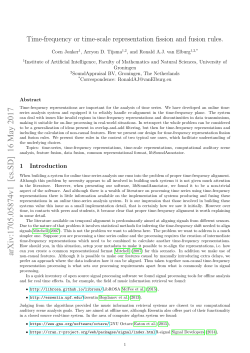 Time-frequency or time-scale representation fission and fusion rules