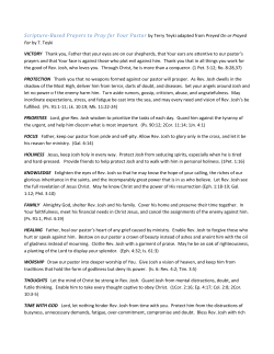 Scripture-Based Prayers for Our Pastor