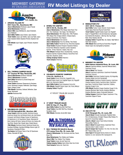 RV Model Listings by Dealer