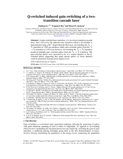 Q-switched induced gain switching of a two