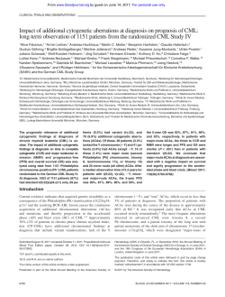 Impact of additional cytogenetic aberrations at