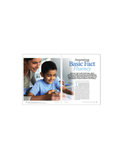 Assessing Basic Fact Fluency