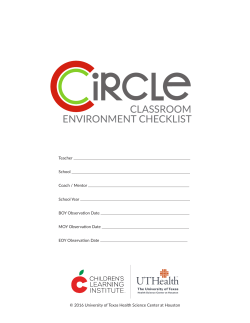 CIRCLE Classroom Environment Checklist