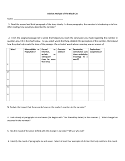 Diction Analysis of The Black Cat Name 1. Read the second and