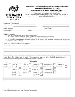 Edmonton Downtown Farmers` Market Association City Market