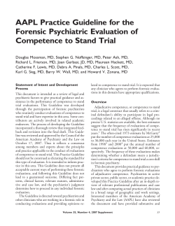 AAPL Practice Guideline for the Forensic Psychiatric Evaluation of