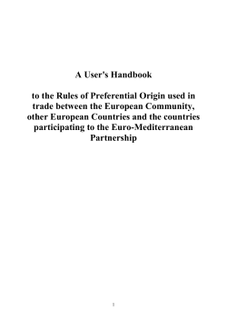 A User`s Handbook - European Commission