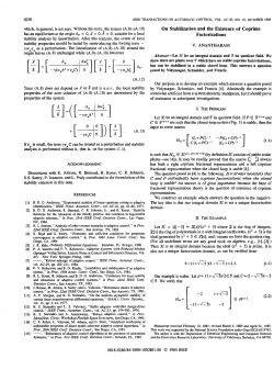 On stabilization and the existence of Coprime factorizations.