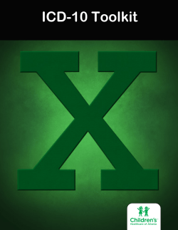 ICD-10 Toolkit - Children`s Healthcare of Atlanta