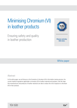 Minimising Chromium (VI) in leather products