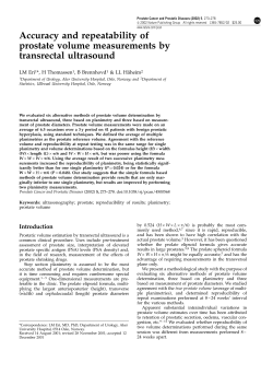 Accuracy and repeatability of prostate volume