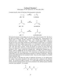 Carbonyl Chemistry - U of L Class Index