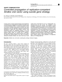 Controlled propagation of replication-competent Sindbis