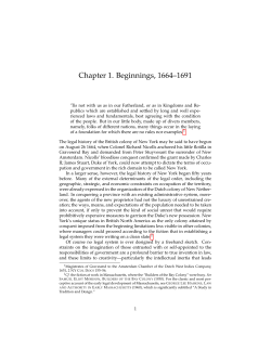 Chapter 1. Beginnings, 1664&ndash;1691