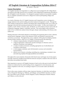 AP English Literature and Comp Syllabus 16