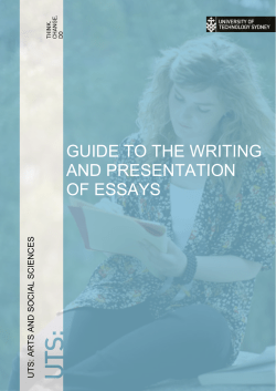 FASS guide to the writing and presentation of essays