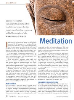 Meditation as Medicine