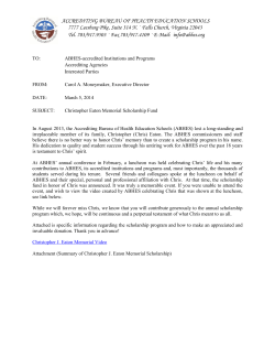 Christopher J. Eaton Scholarship