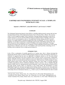 earthquake engineering intensity scale