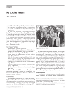 My surgical heroes